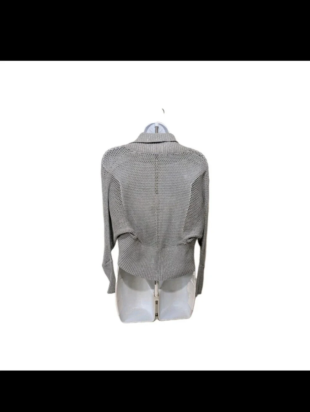 Athleta Shrug Cardigan Sweater M Open Knit Cocoon Athleisure Yoga #7800 - Picture 5 of 6
